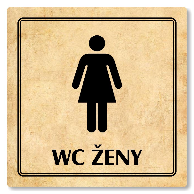 WC ženy, 148x148mm, pergamen, Utah